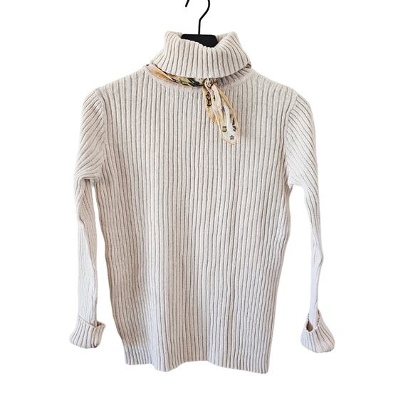 Vintage CTME Cream Turtleneck Sweater - Picture 1 of 4